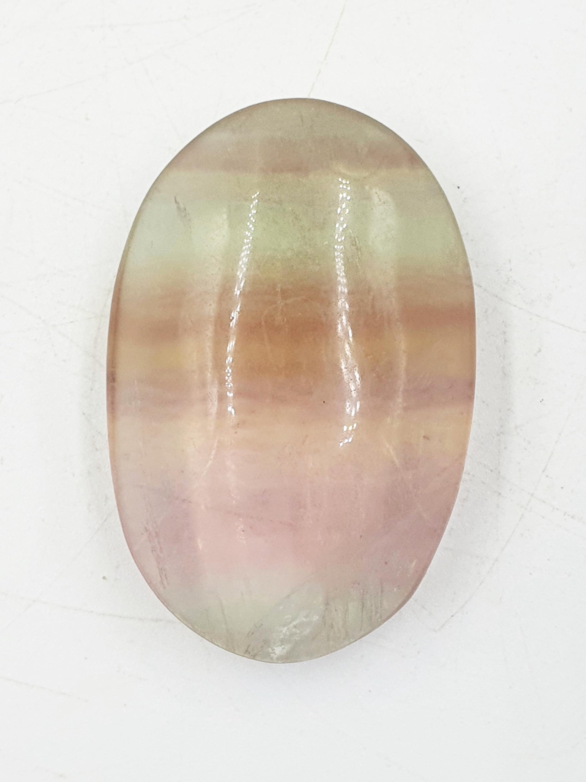 Cute Candy Fluorite Palm / Fluorite Palm / Fluorite Palmstone / Meditation Palm / Reiki Crystal - 60g