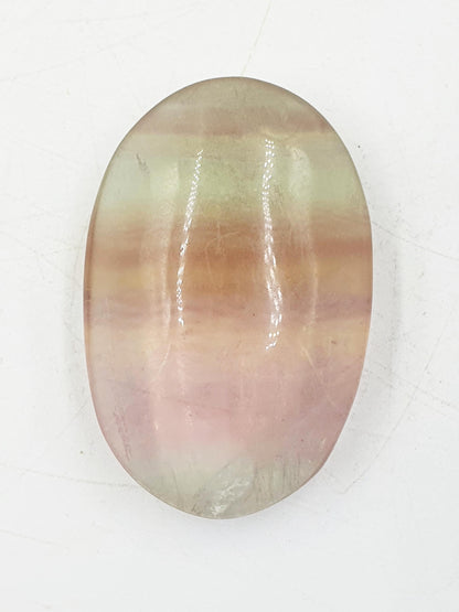 Cute Candy Fluorite Palm / Fluorite Palm / Fluorite Palmstone / Meditation Palm / Reiki Crystal - 60g