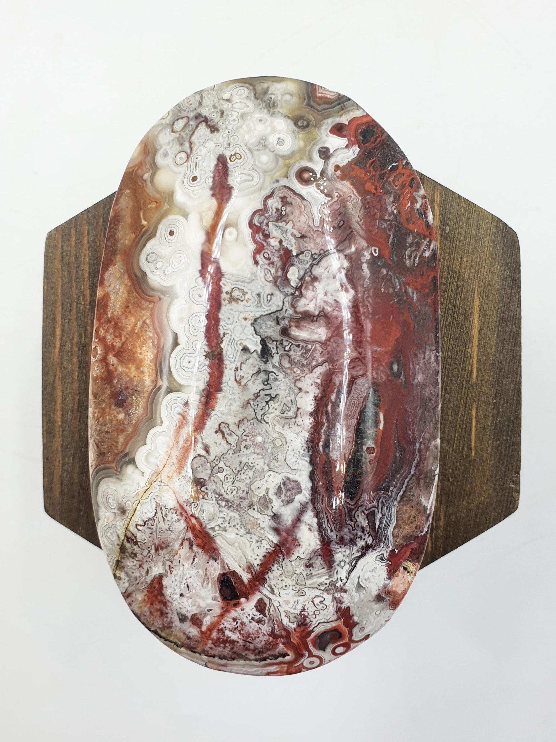 Large Beautiful Mexican Agate Palm / Crazy Lace Agate Palm Stone / Agate Palm / Meditation Palm - 196g