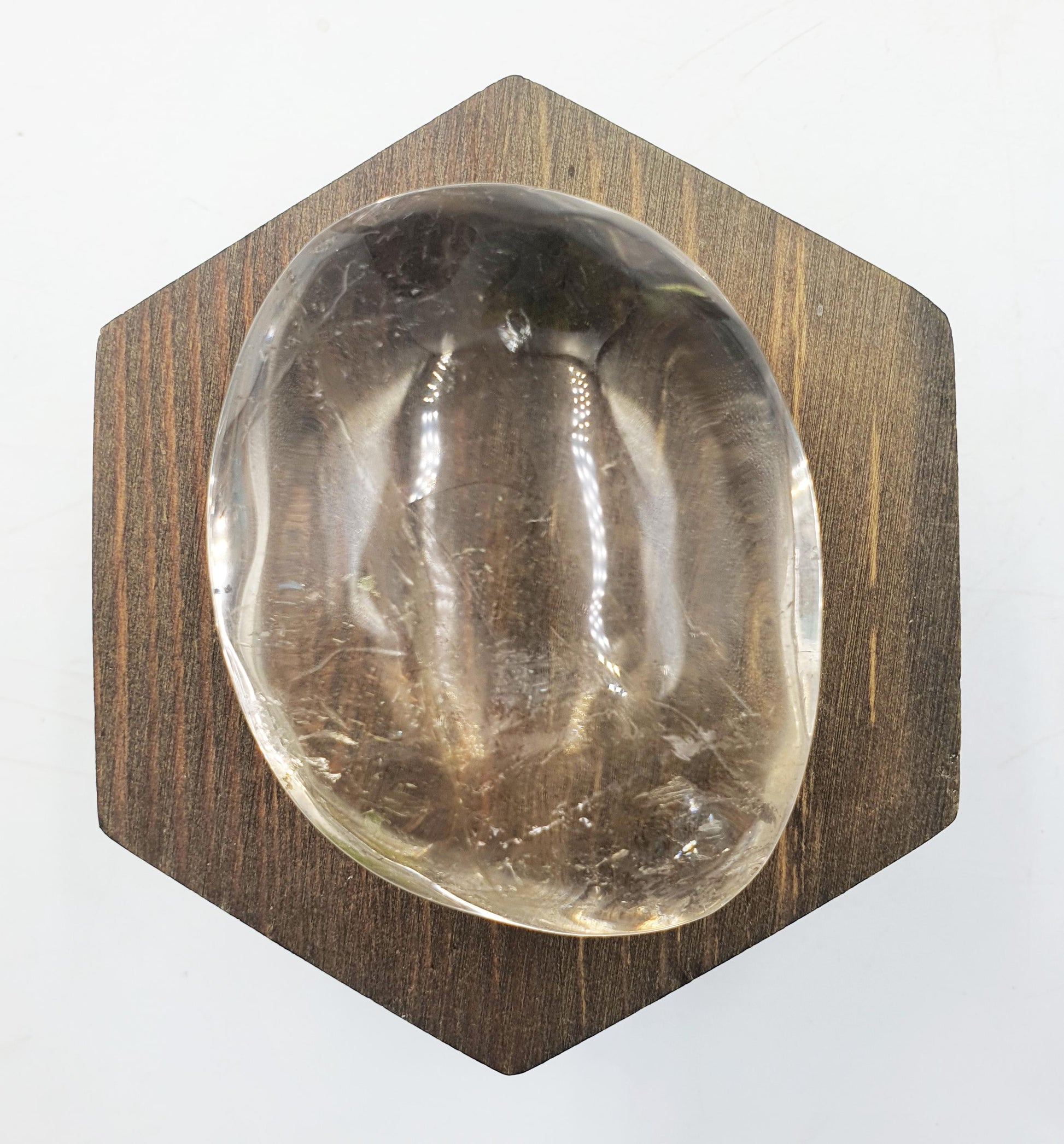 Large Beautiful Clear Quartz Palm/ Clear Quartz Palm Stone with shimmering inclusions / Meditation Palm / Reiki Crystal Palm - 125g