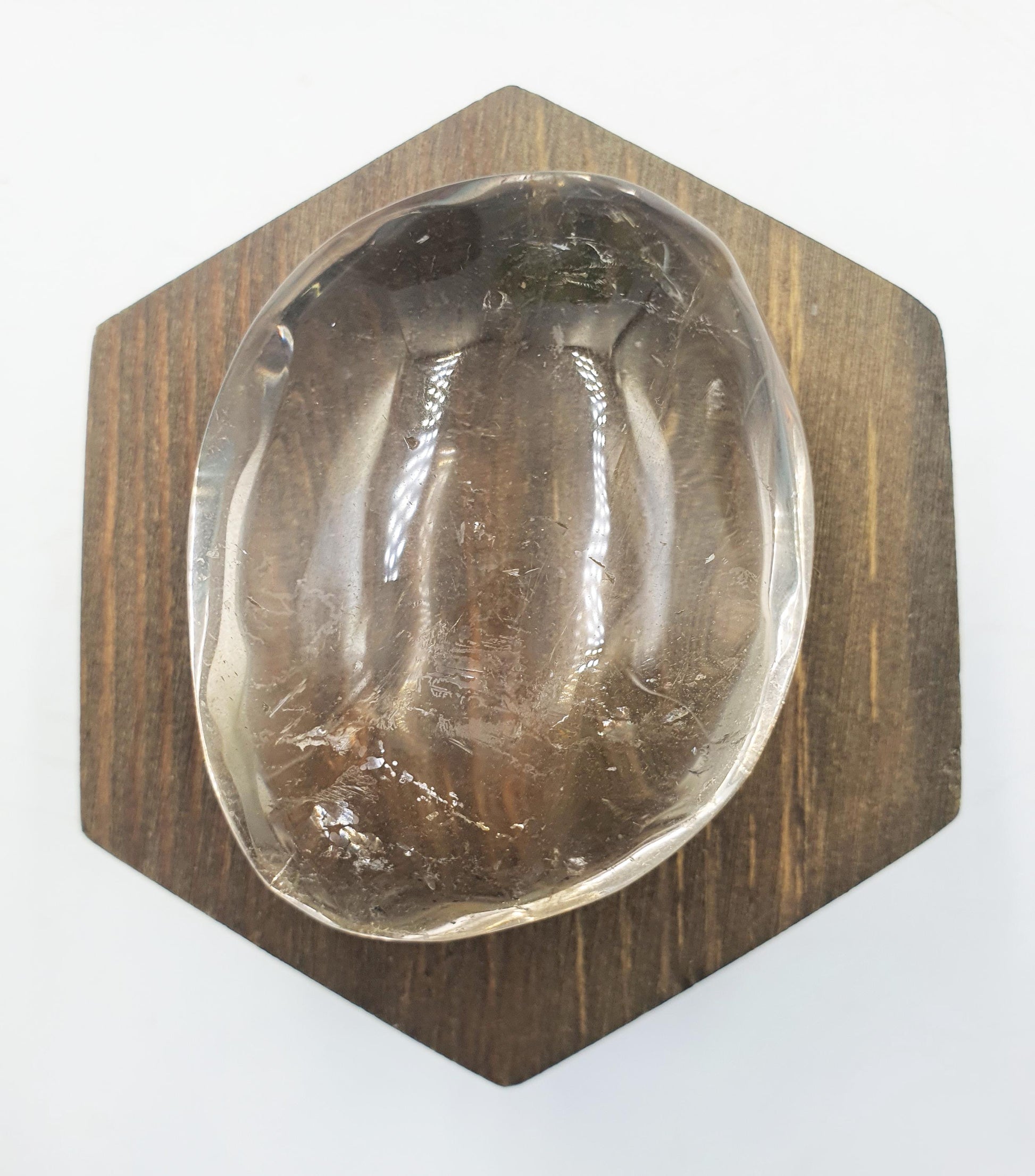 Large Beautiful Clear Quartz Palm/ Clear Quartz Palm Stone with shimmering inclusions / Meditation Palm / Reiki Crystal Palm - 125g