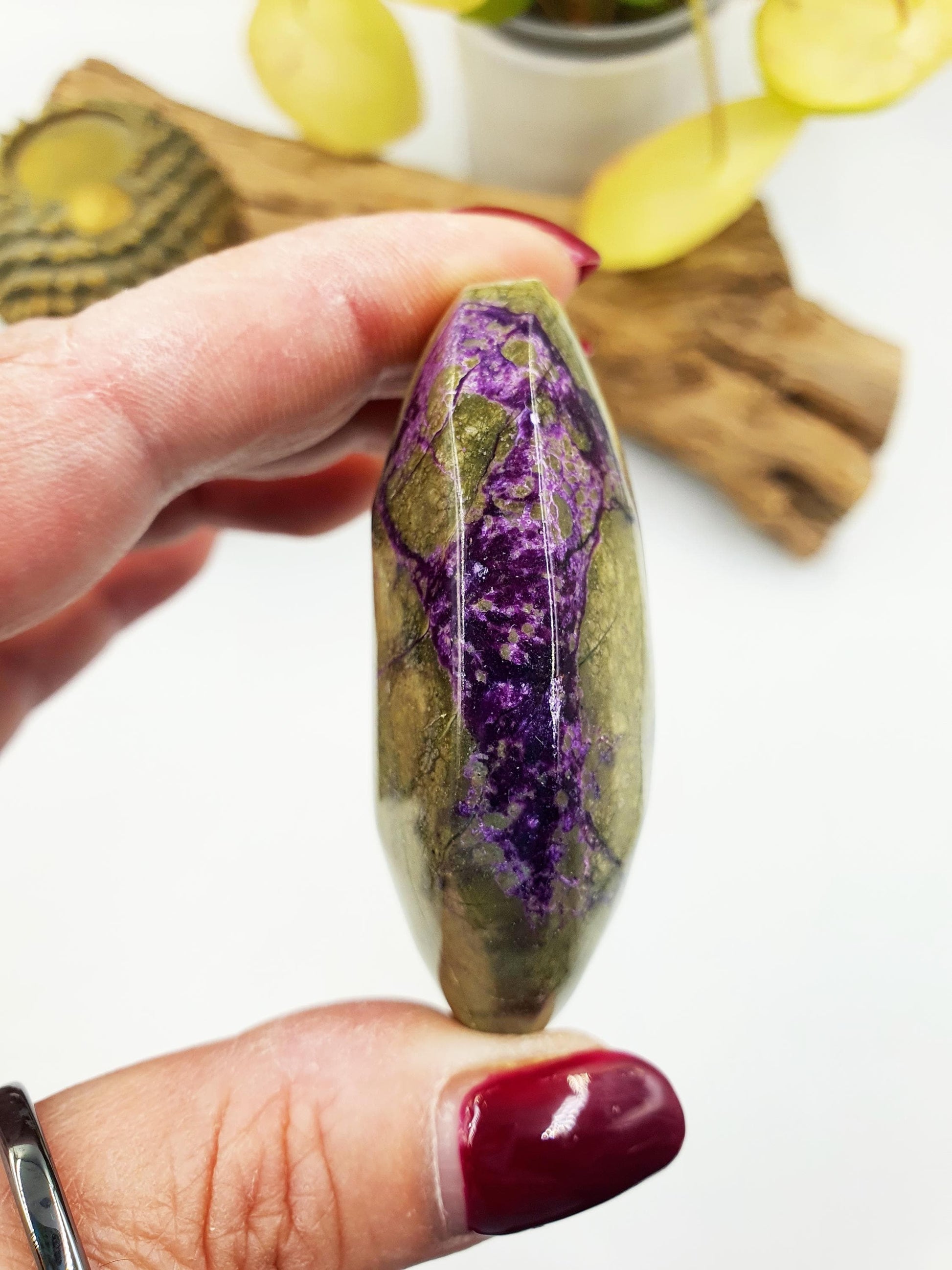 Beautiful Atlantisite Palm / Atlantisite Palm Stone / Collectors Crystal Palm / Reiki Crystal Palm / Meditation Stone - 65g