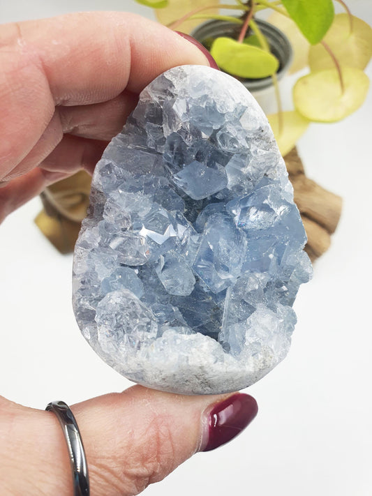 Large Raw Celestite / Raw spherical Celestite / Celestite Geode / Celestite Specimen - 260g