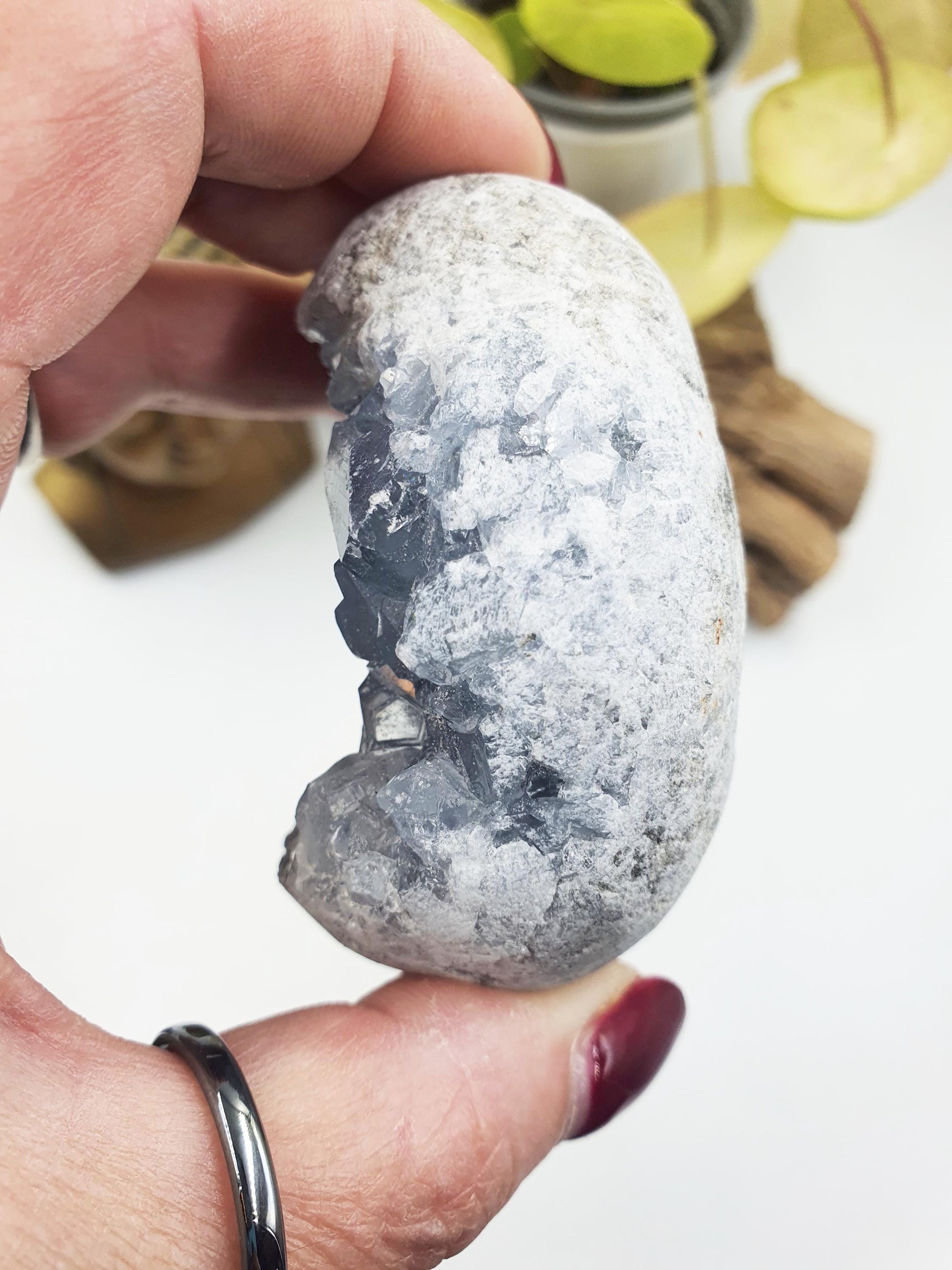 Large Raw Celestite / Raw spherical Celestite / Celestite Geode / Celestite Specimen - 260g