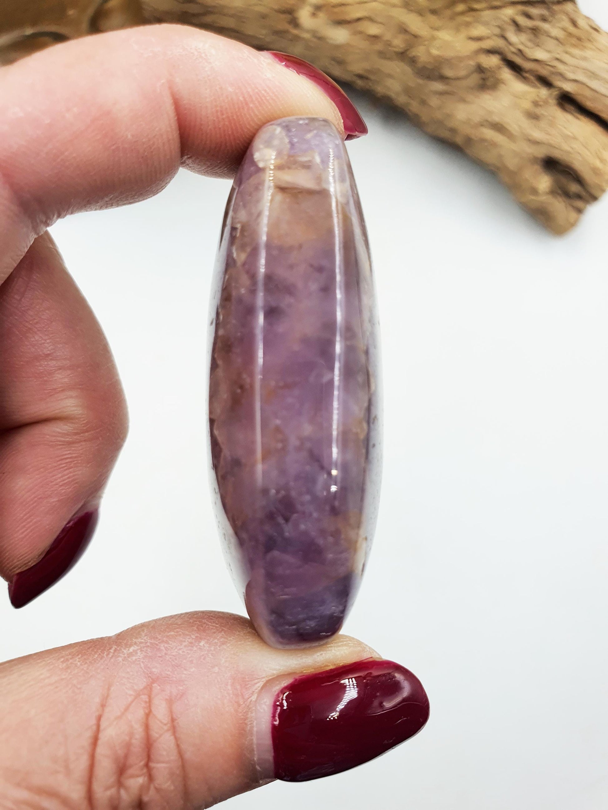 Beautiful Amethyst Agate Palm / Amethyst Agate Palm Stone / Amethyst Palm / Amethyst Agate / Reiki Crystal Palm - 65g