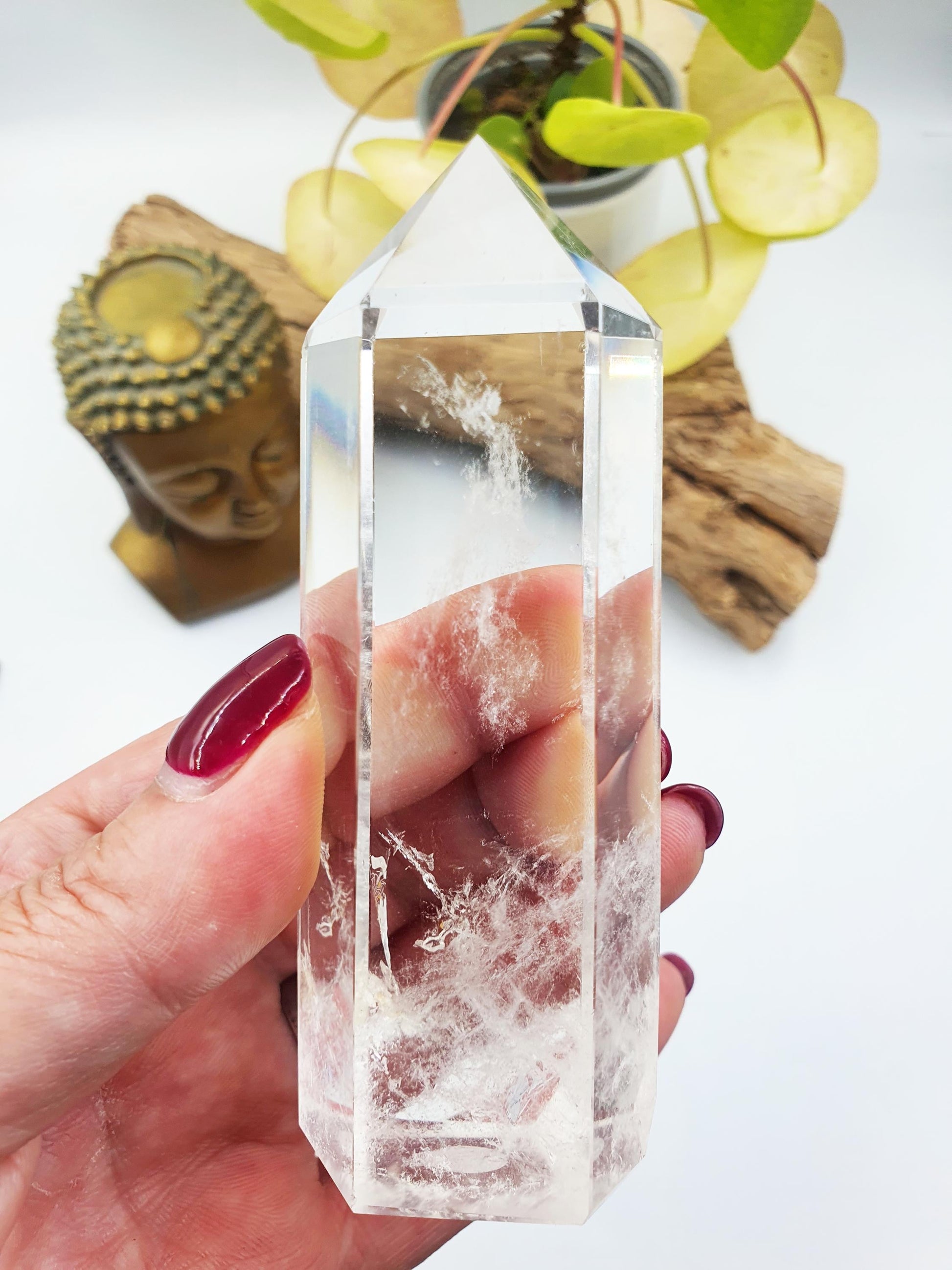 High Grade Clear Quartz Tower / Clear Quartz Point / Clear Quartz Obelisk / Healing Tower - 195g
