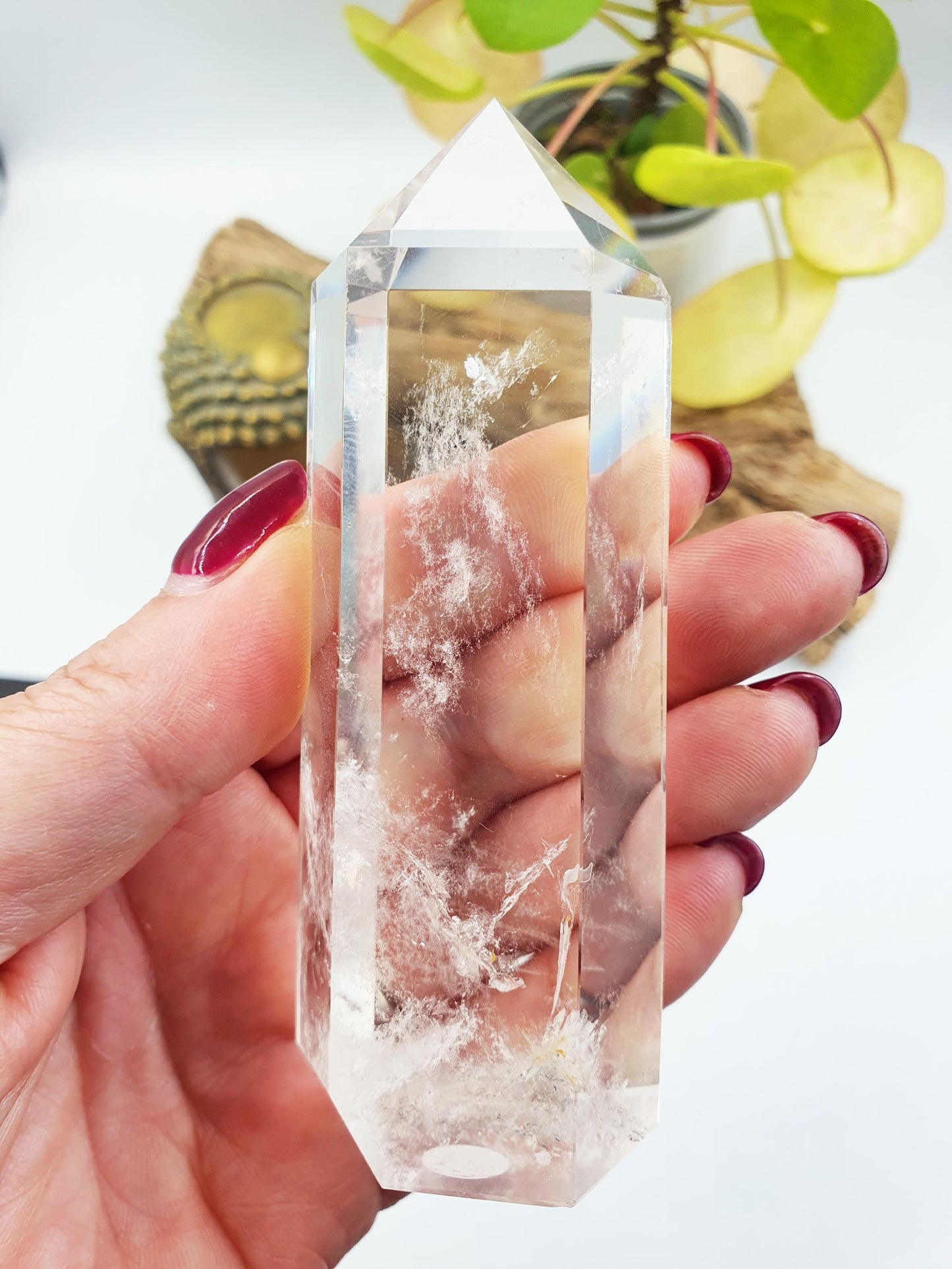 High Grade Clear Quartz Tower / Clear Quartz Point / Clear Quartz Obelisk / Healing Tower - 195g