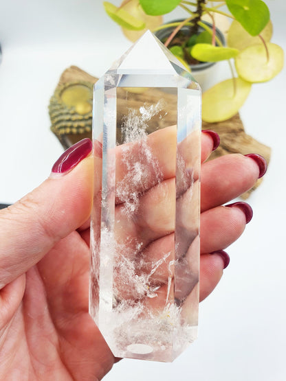 High Grade Clear Quartz Tower / Clear Quartz Point / Clear Quartz Obelisk / Healing Tower - 195g