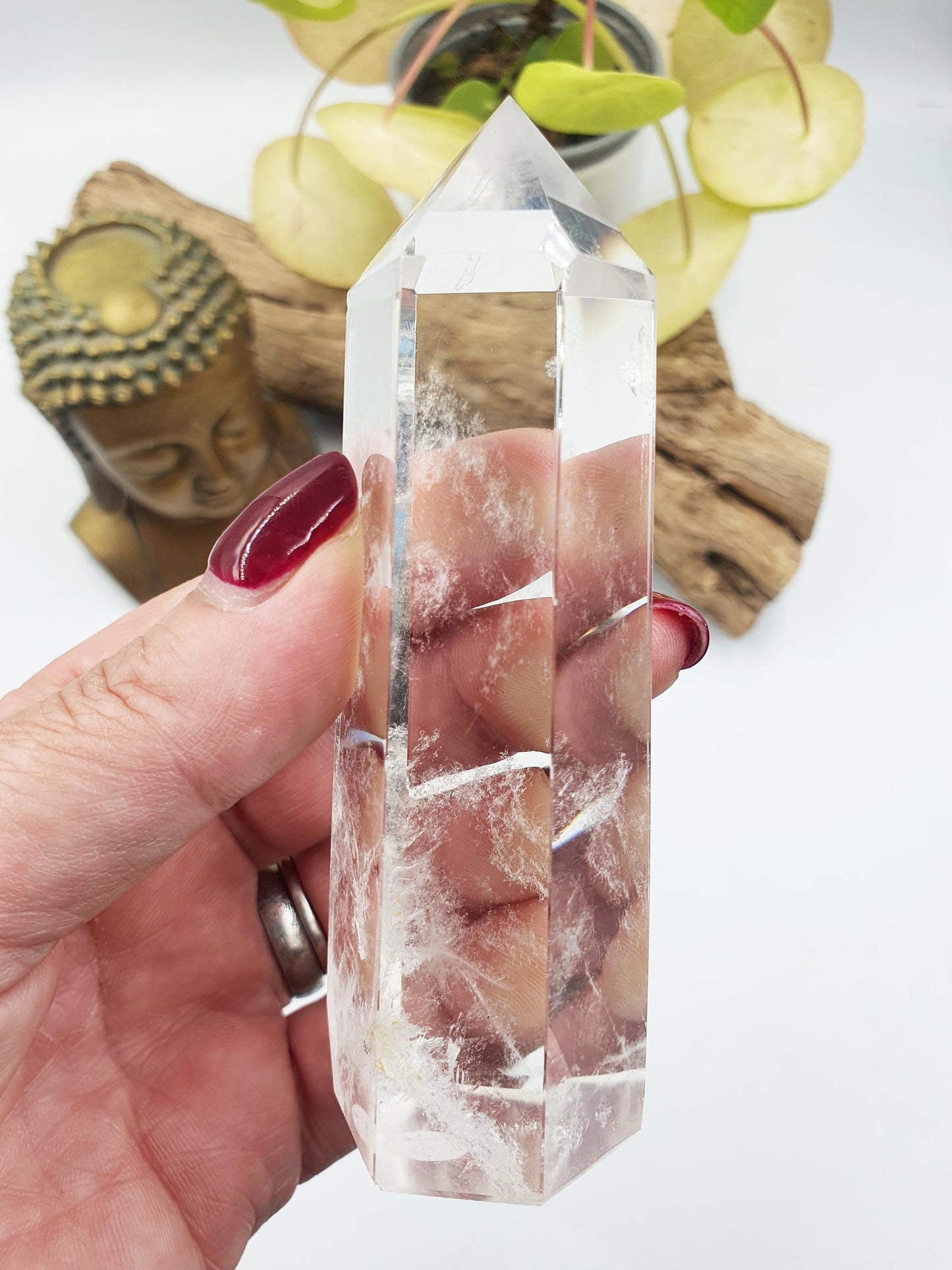 High Grade Clear Quartz Tower / Clear Quartz Point / Clear Quartz Obelisk / Healing Tower - 195g