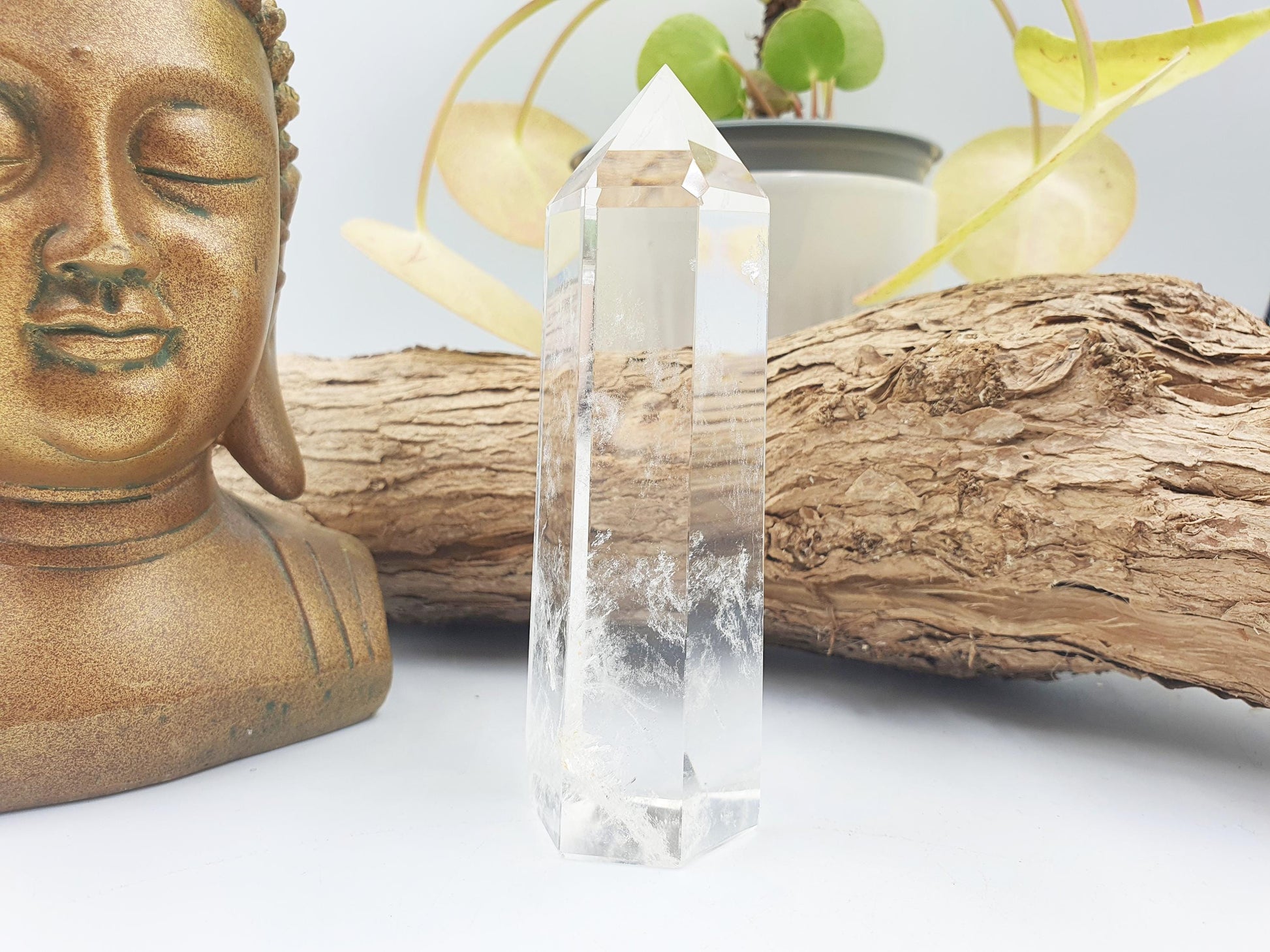 High Grade Clear Quartz Tower / Clear Quartz Point / Clear Quartz Obelisk / Healing Tower - 195g