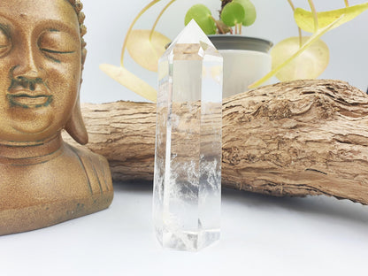 High Grade Clear Quartz Tower / Clear Quartz Point / Clear Quartz Obelisk / Healing Tower - 195g