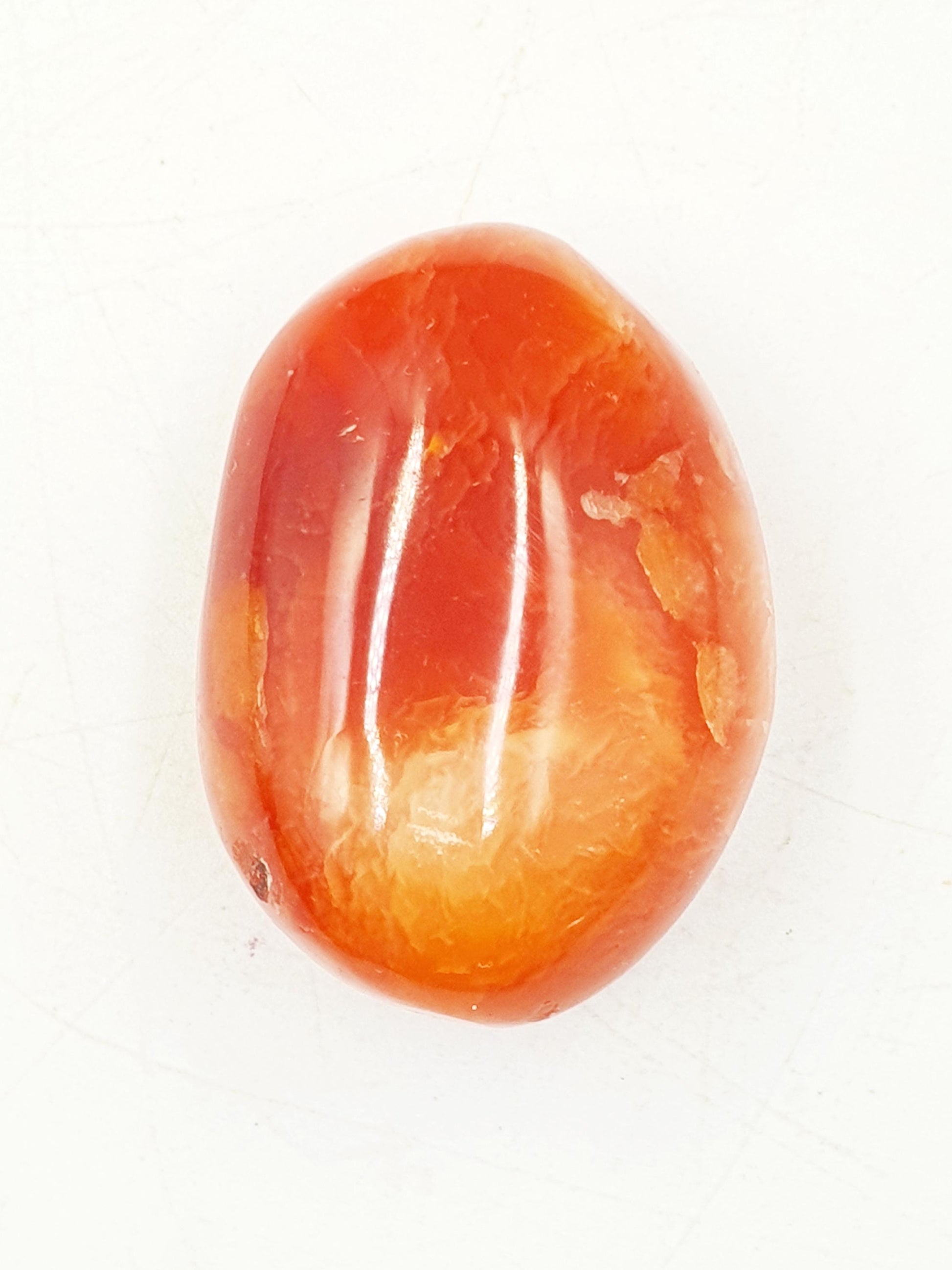 Cute Drusy Carnelian Palm / Carnelian Palm Stone / Carnelian Meditation Palm / Reiki Crystal - 45g