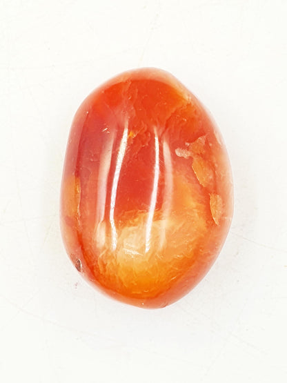 Cute Drusy Carnelian Palm / Carnelian Palm Stone / Carnelian Meditation Palm / Reiki Crystal - 45g