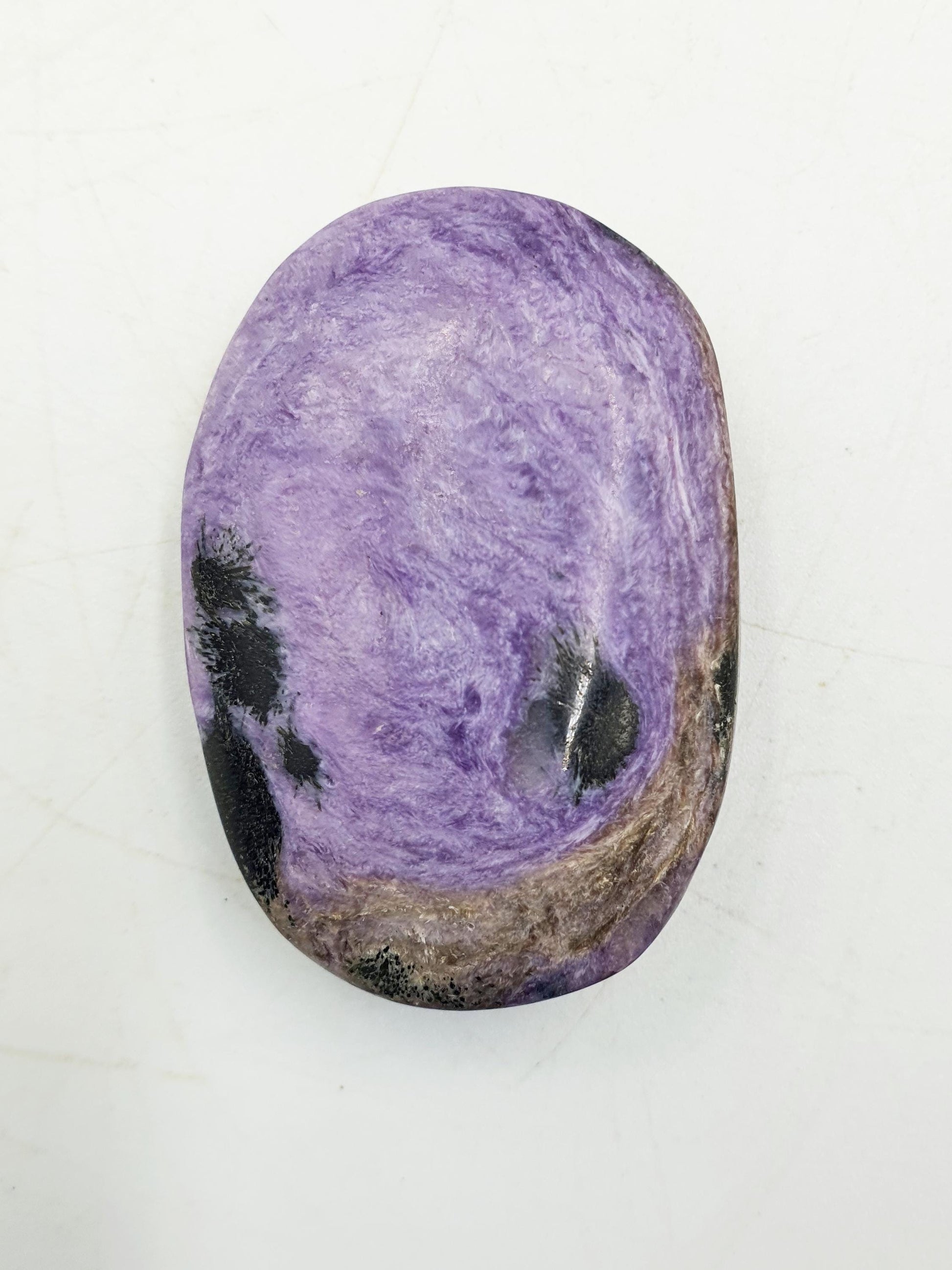 Gorgeous Little Charoite Palm / Charoite Palm Stone / Meditation Palm / Pocket Crystal / Collectors Palm - 35g