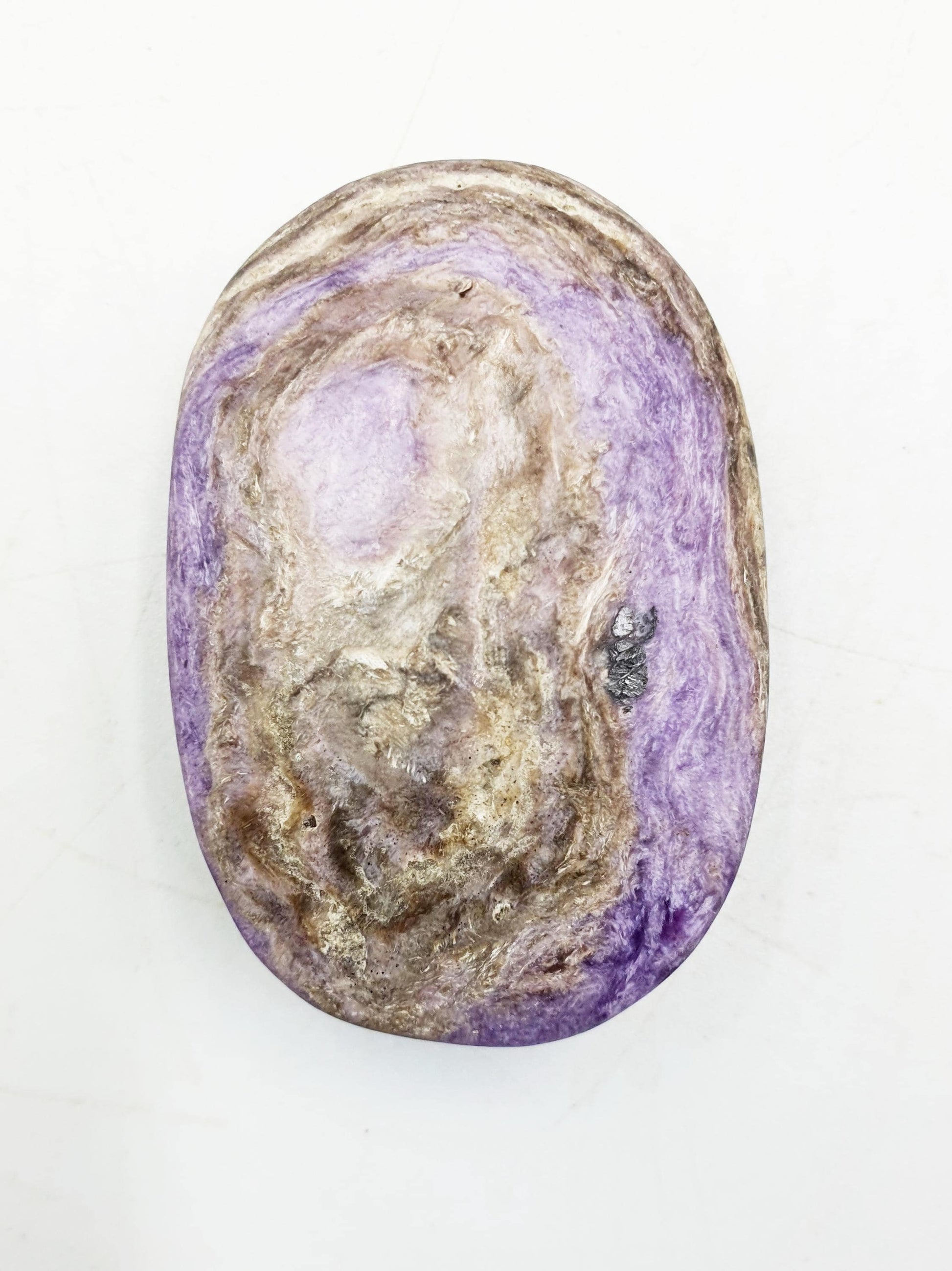 Gorgeous Little Charoite Palm / Charoite Palm Stone / Meditation Palm / Pocket Crystal / Collectors Palm - 35g