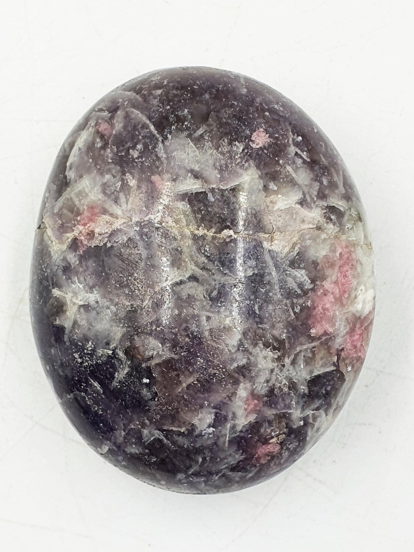 Pretty Unicorn Stone Palm / Unicorn Palm Stone / Pegmatite Palm / Pocket Crystal / Meditation Palm / Reiki Crystal Palm - 115g