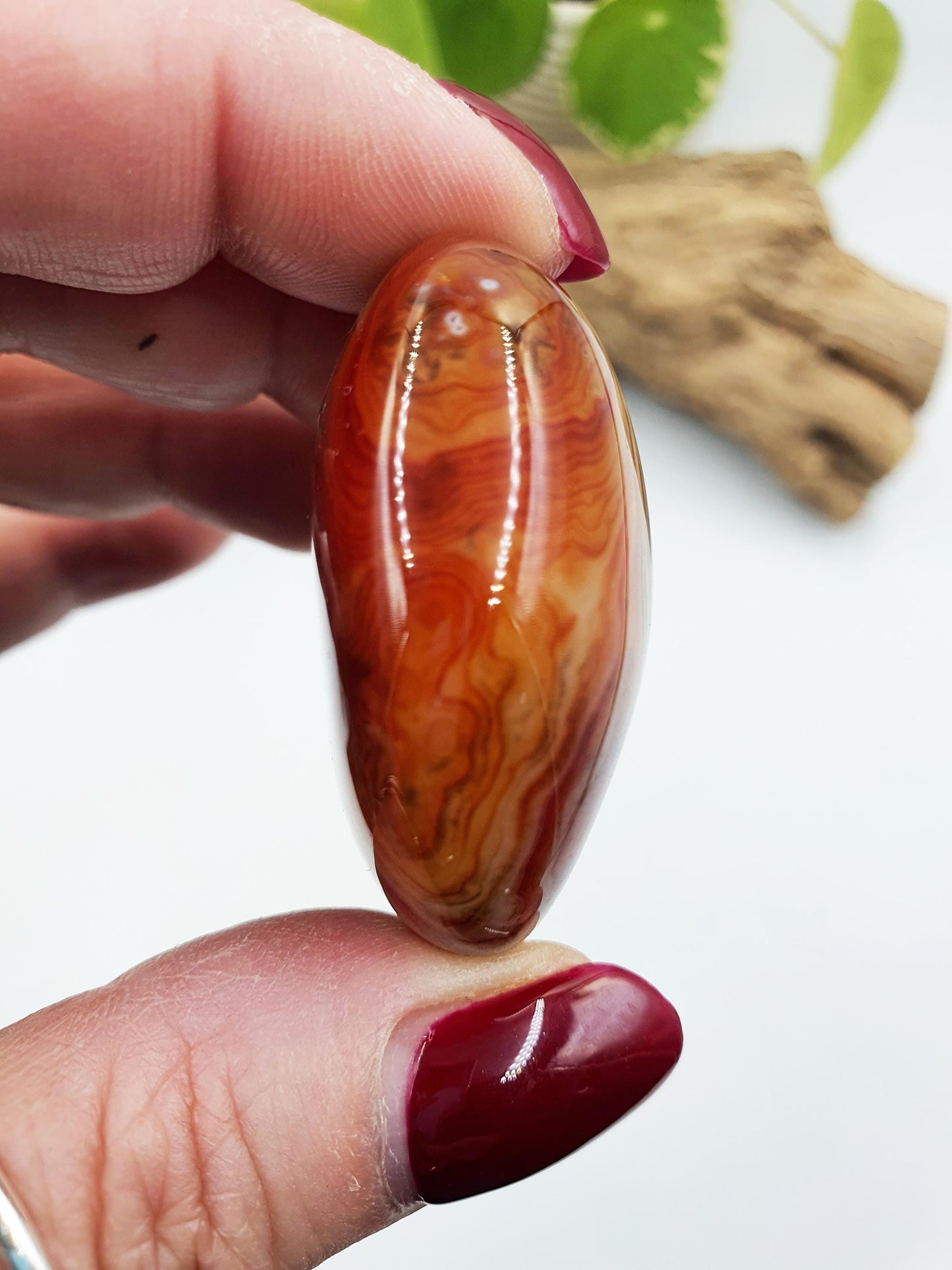 Beautiful Sardonyx Palm / Sardonyx Palm Stone / Healing Palm / Meditation Palm / Reiki Crystal Palm - 50g