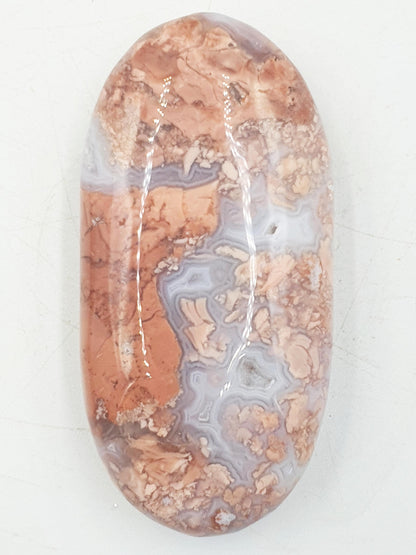 Beautiful Pink Agate Palm / Pink Agate Palm Stone / Pocket Crystal / Agate Palm / Meditation Palm - 80g