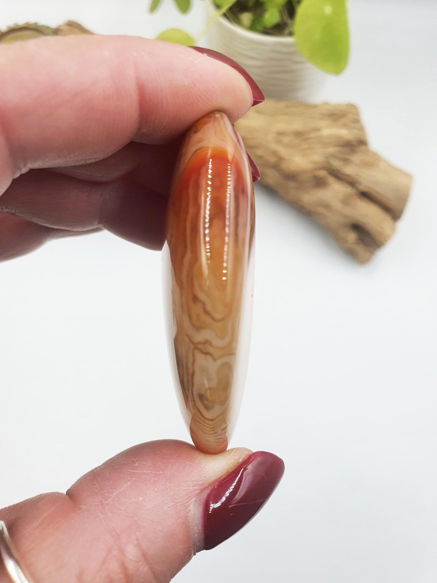 Stunning Sardonyx Palm / Sardonyx Palm Stone / Healing Palm / Meditation Palm / Reiki Crystal Palm - 45g