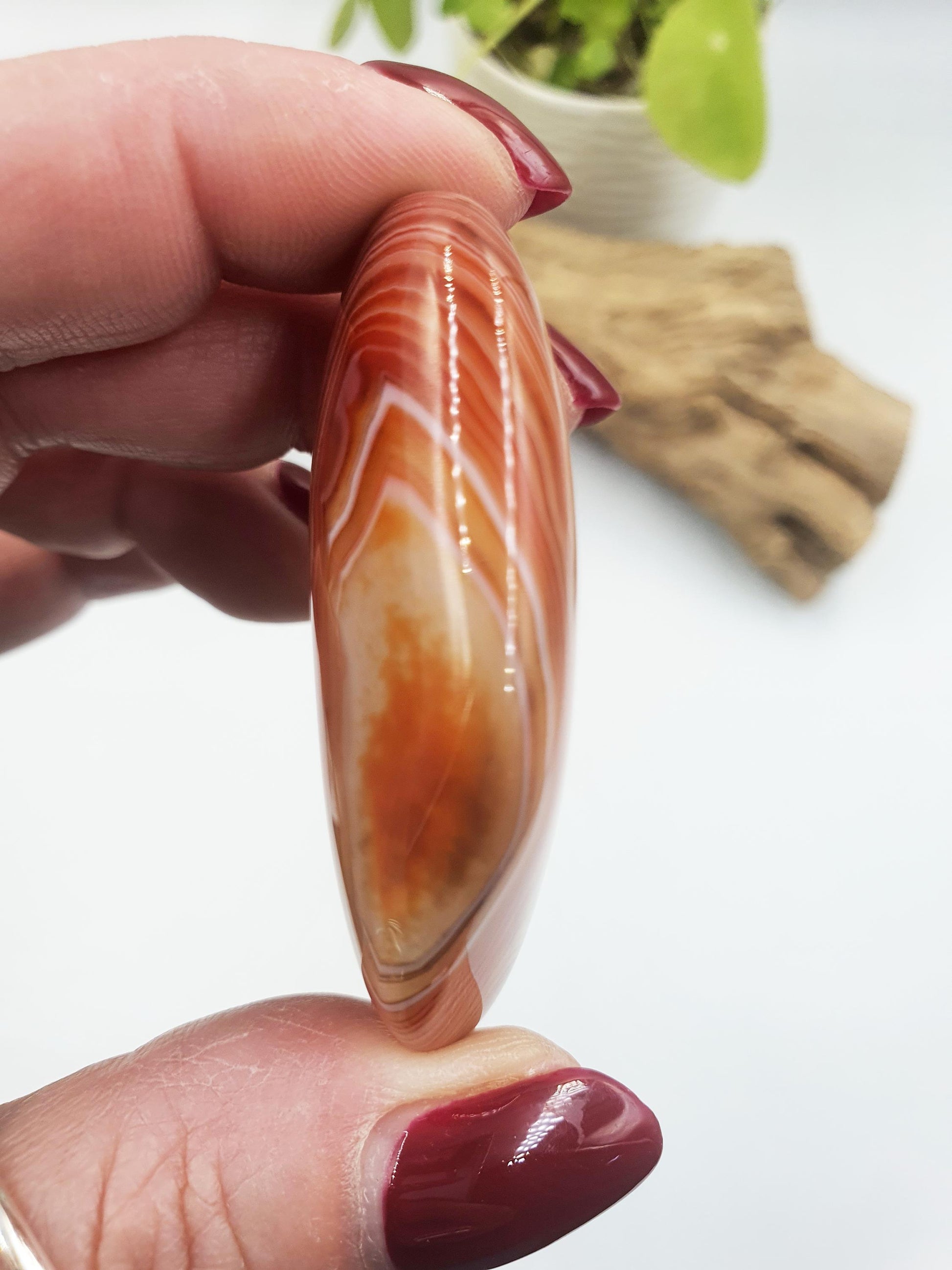 Stunning Sardonyx Palm / Sardonyx Palm Stone / Healing Palm / Meditation Palm / Reiki Crystal Palm - 45g