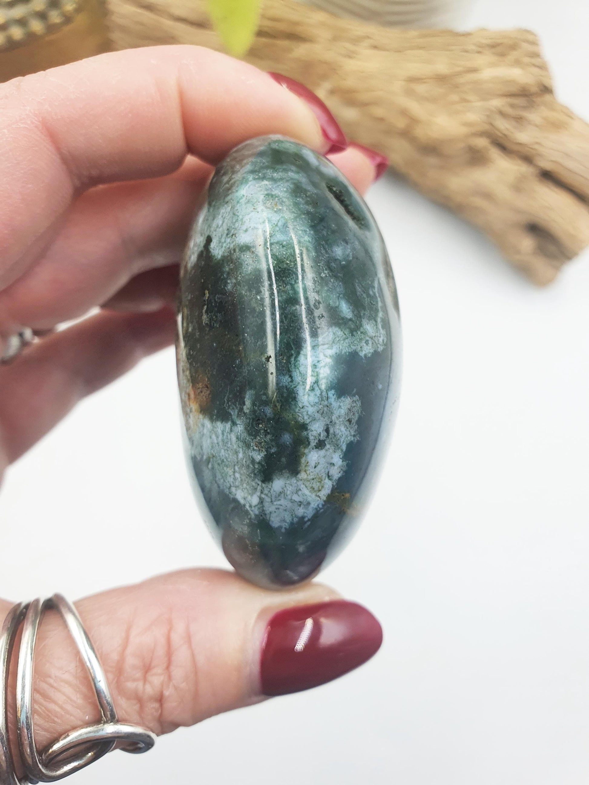 Large Ocean Jasper Palm / Ocean Jasper Palm stone / OJ Palm / Meditation Palm / Reiki Crystal Palm - 160g