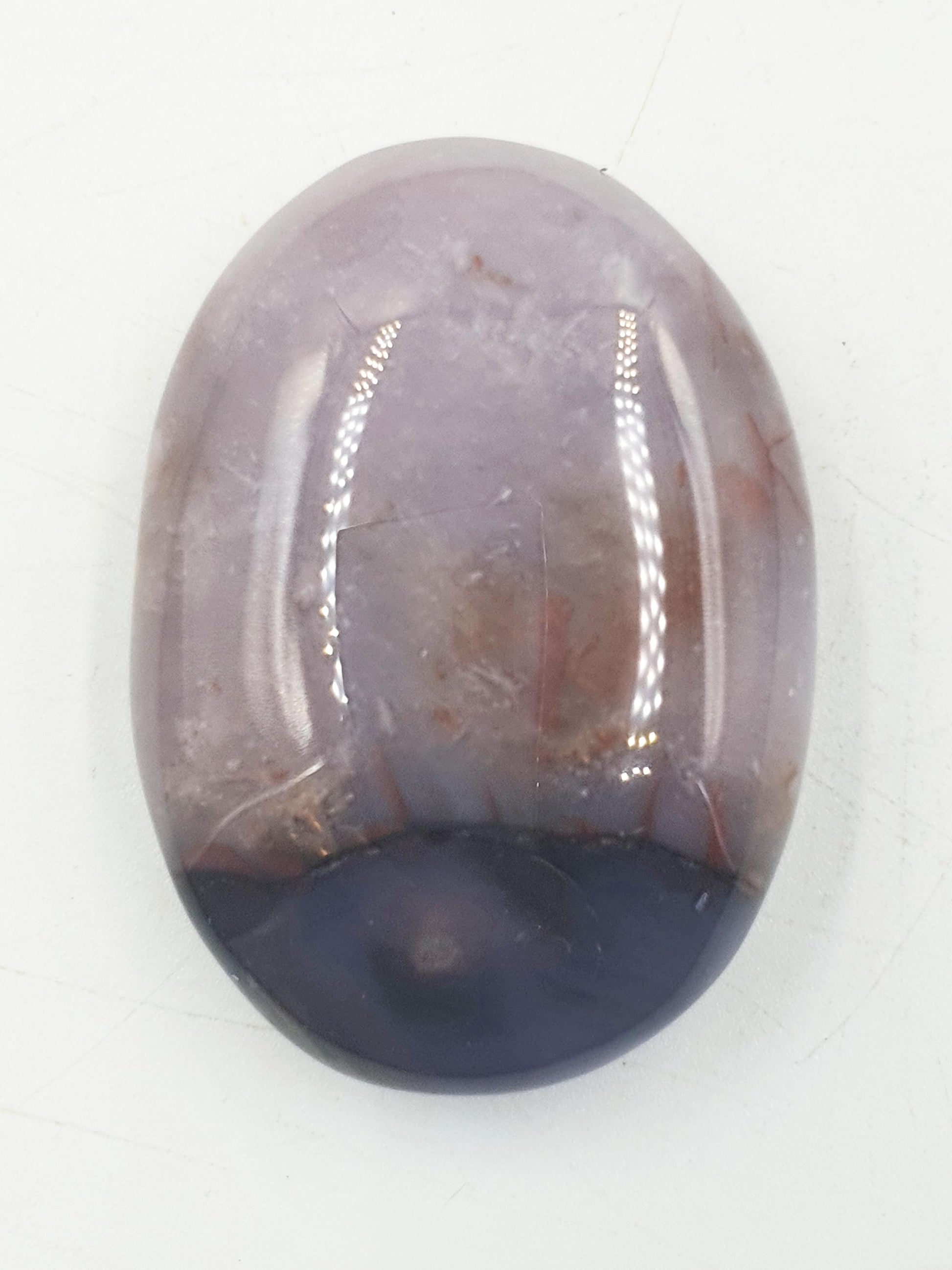 Unique Blue Flower Agate Palm / Sakura Agate Palm Stone / Blue Flower Agate Crystal / Meditation Palm - 65g