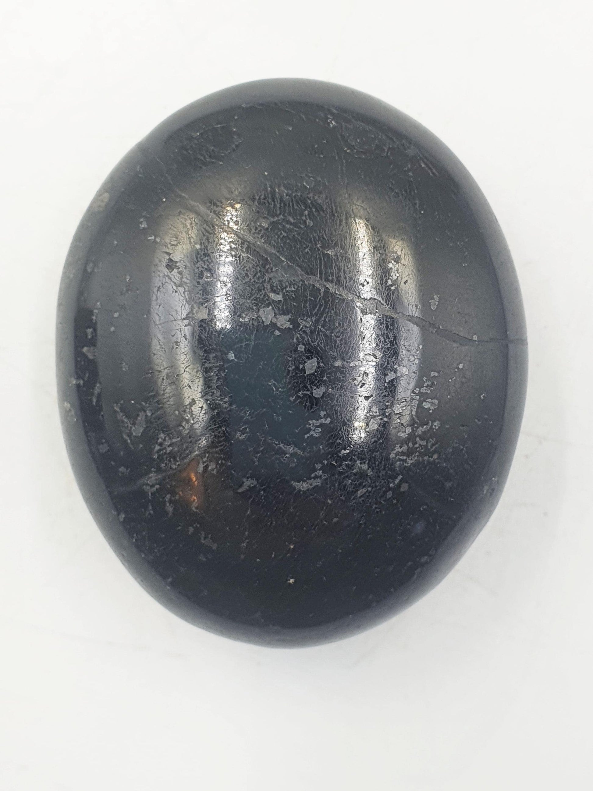 Large Black Tourmaline Palm / Tourmaline Palmstone / Meditation Palm / Reiki Crystal Palm - 155g