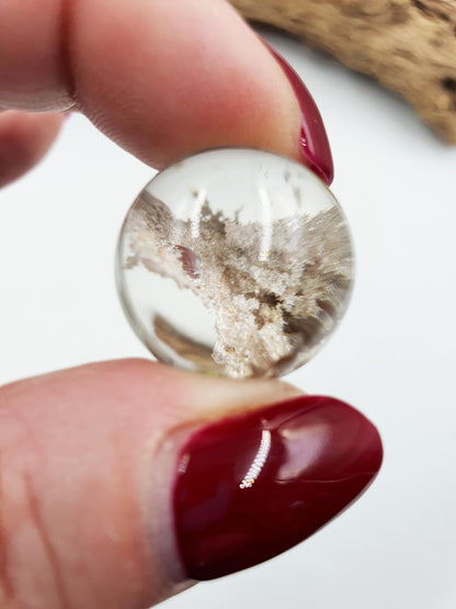 Gorgeous Little Garden Quartz Sphere/Lodolite Quartz Mini Sphere / Collectors Mini Sphere - 21mm