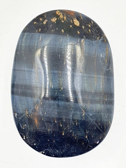 Flashy Blue Tiger's Eye Palm / Blue Tiger Eye Palm Stone / Pocket Crystal / Meditation Palm - 90g