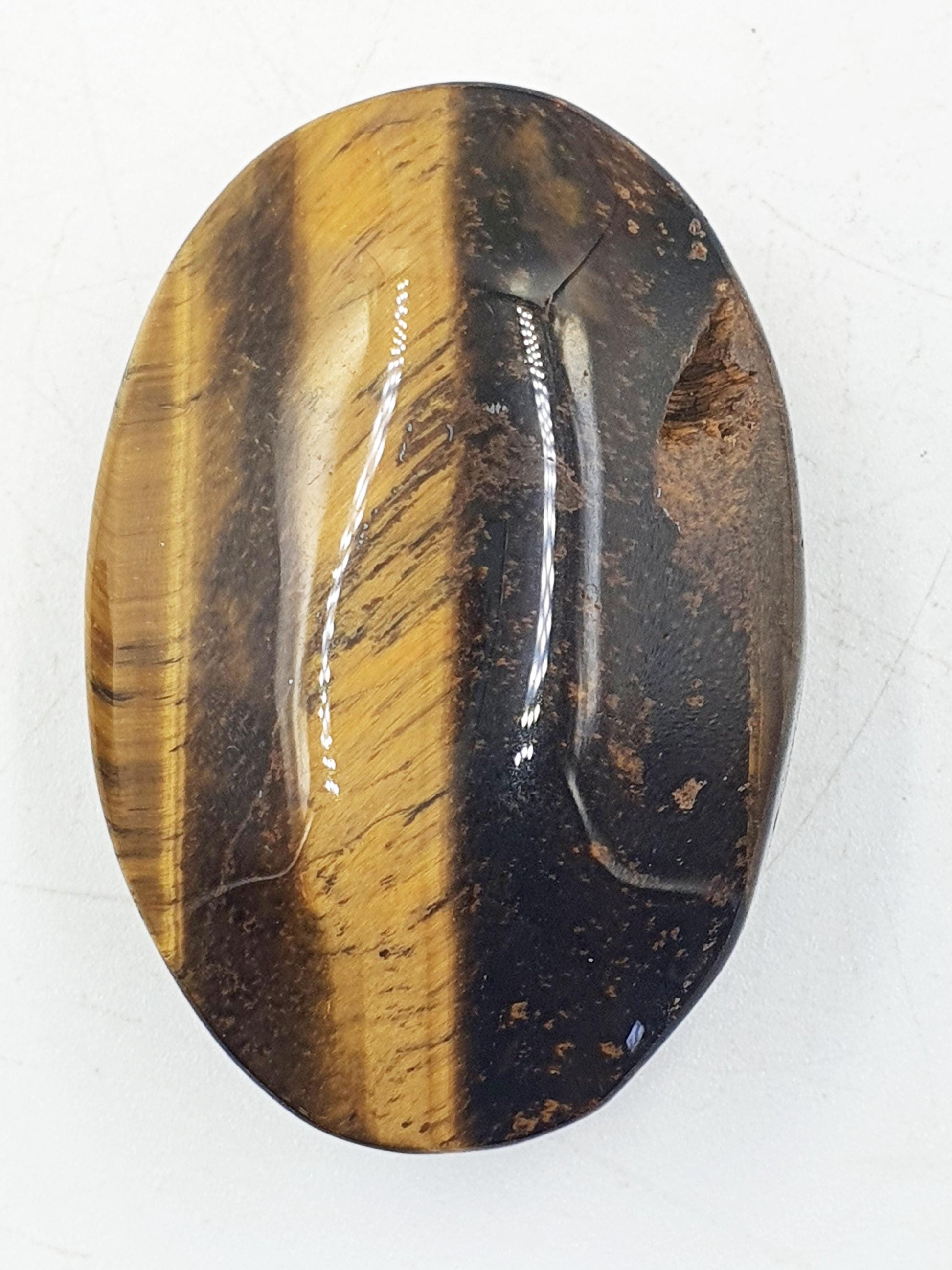 Flashy Yellow Tigers Eye Palm / Tiger's Eye Palm Stone / Pocket Crystal / Meditation Palm / Reiki Crystal Palm - 60g