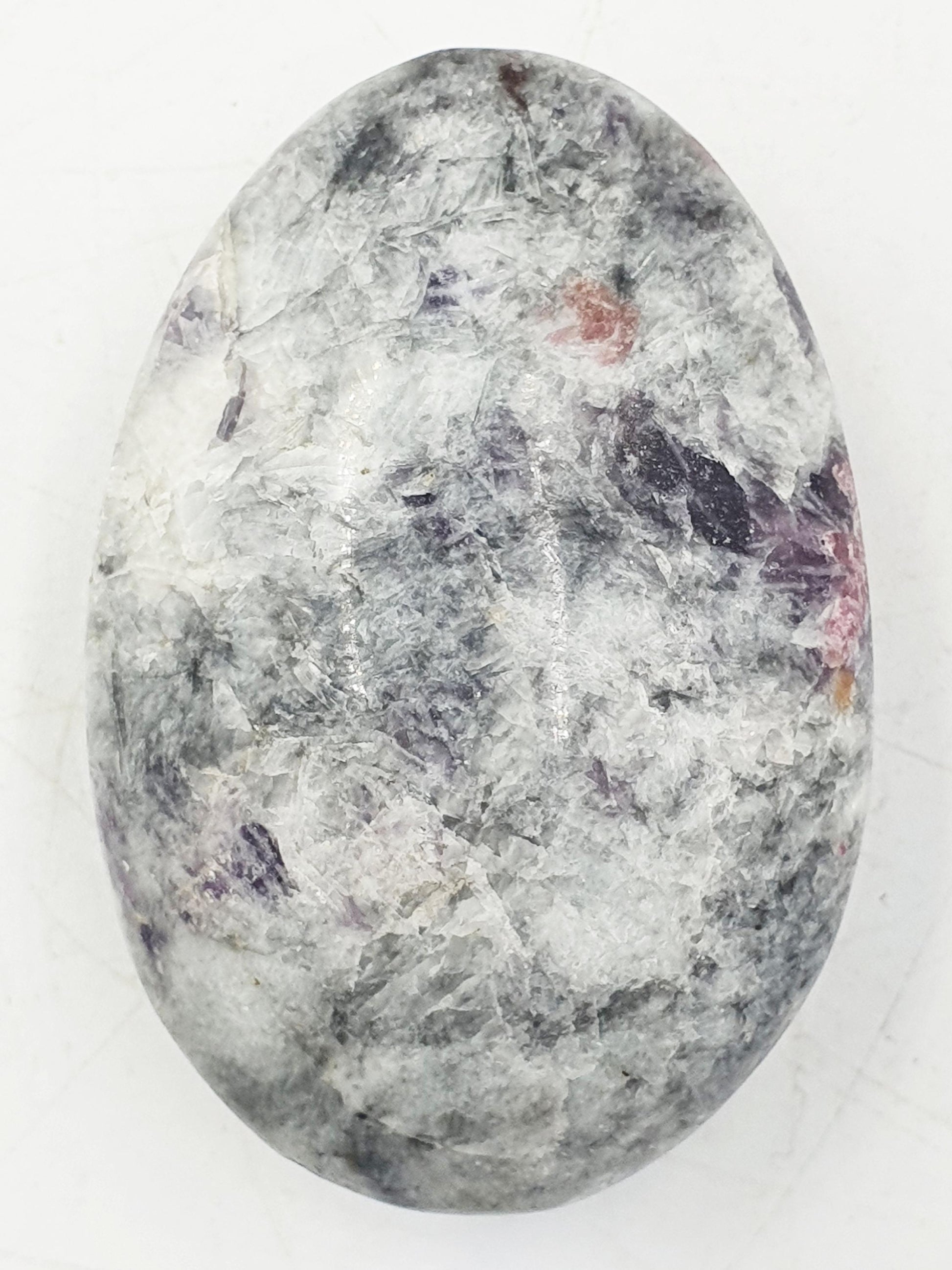 Beautiful Unicorn Stone Palm / Unicorn Palm Stone / Pegmatite Palm / Pocket Crystal / Meditation Palm / Reiki Crystal Palm - 75g