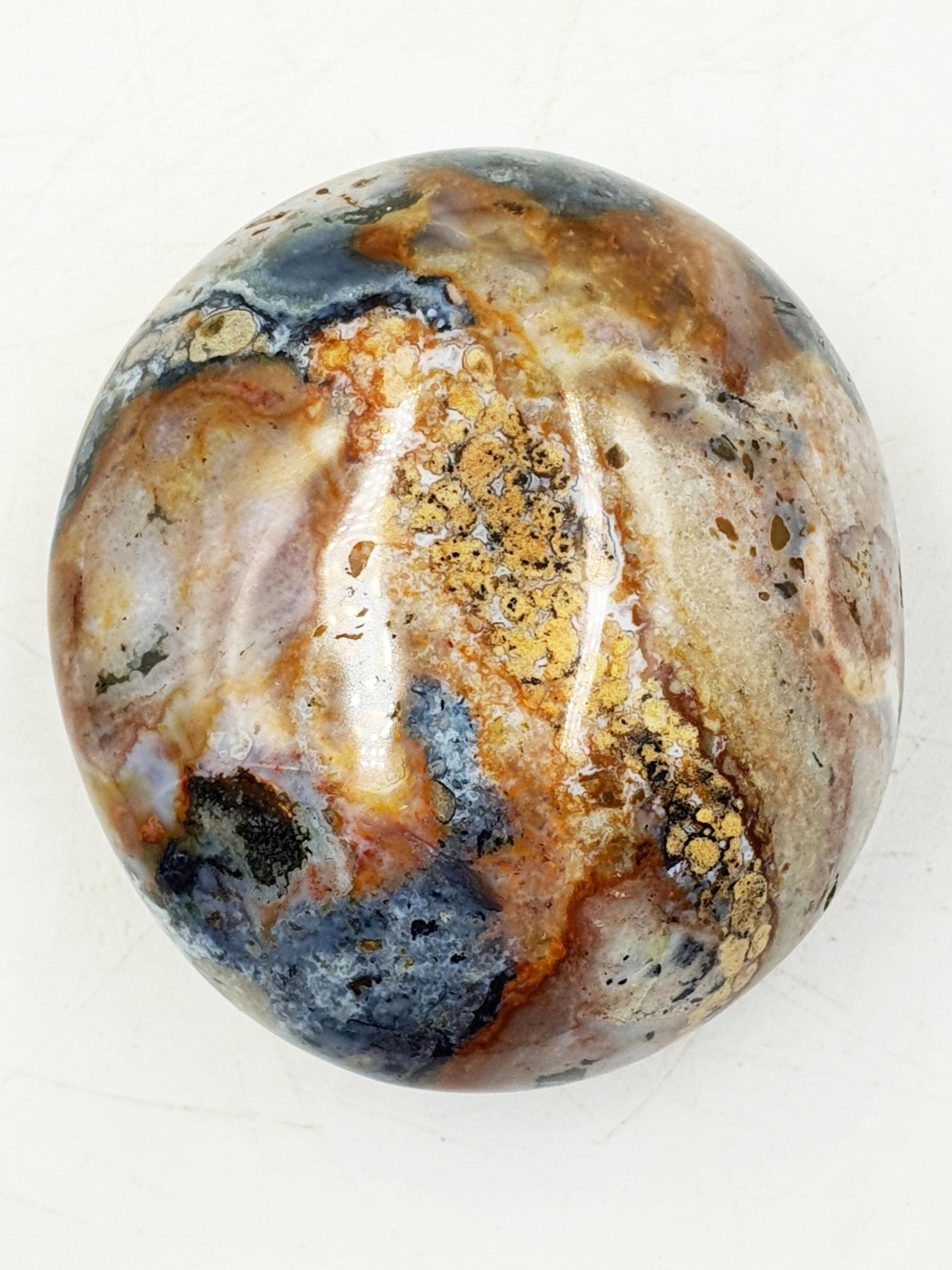 Beautiful Colourful Ocean Jasper Palm / Ocean Jasper Palm stone / OJ Palm / Pocket Crystal / Meditation Palm / Reiki Crystal Palm - 150g