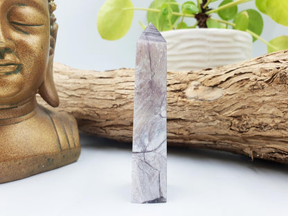 Flashy Purple Mica Point / Purple Mica Tower / Lepidolite Point / Purple Mica Obelisk / Healing Tower - 75g