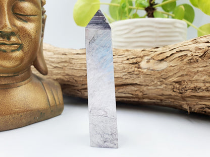 Flashy Purple Mica Point / Purple Mica Tower / Lepidolite Point / Purple Mica Obelisk / Healing Tower - 75g