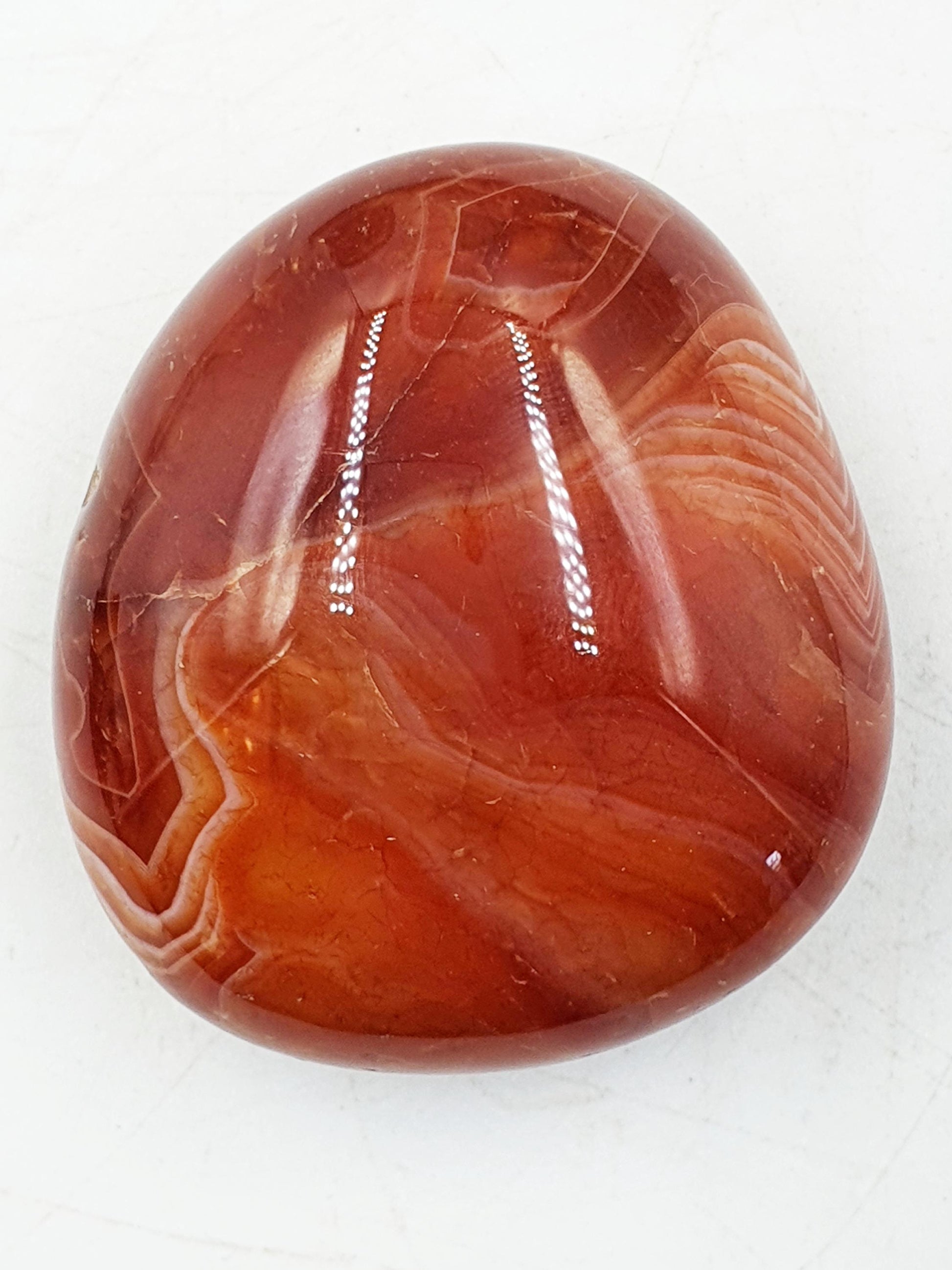 Beautiful Carnelian Palm / Carnelian Palm Stone / Carnelian Pocket Stone / Meditation Palm / Reiki Crystal Palm - 85g