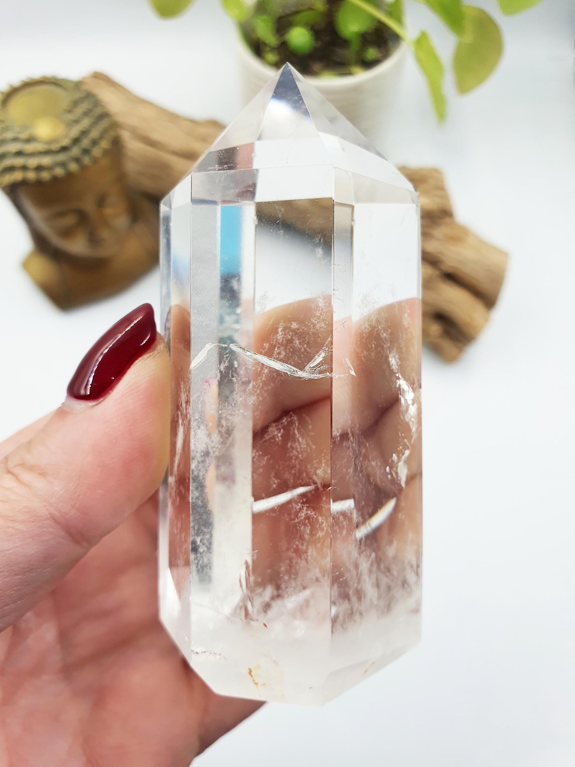 Large High Grade Clear Quartz Tower / Clear Quartz Point / Clear Quartz Obelisk / Healing Tower - 235g