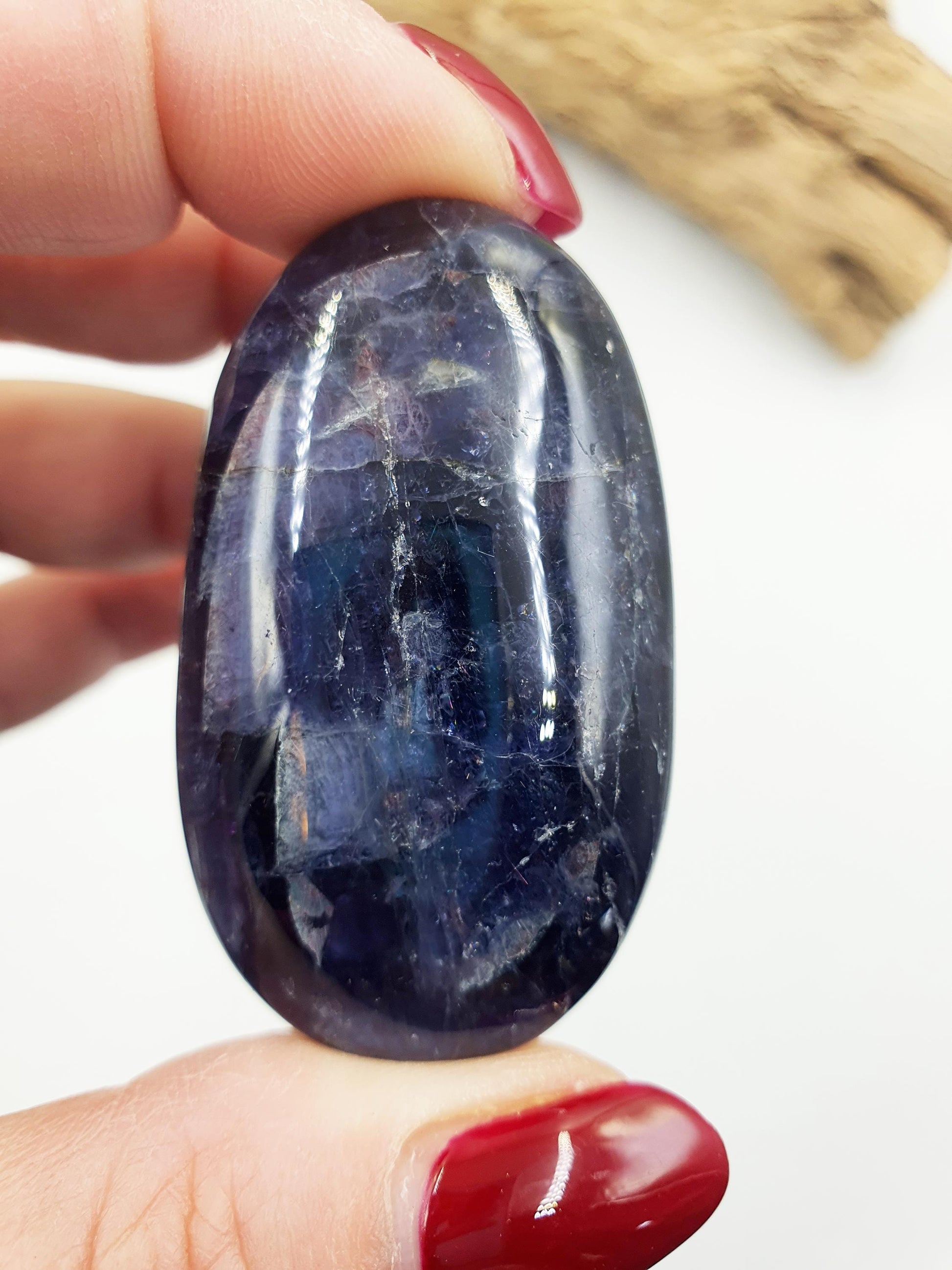 Stunning Flashy Sparkly Iolite Palm / Iolite Palm Stone / Rare Crystal Palm / Meditation Palm / Collectors Palm - 40g