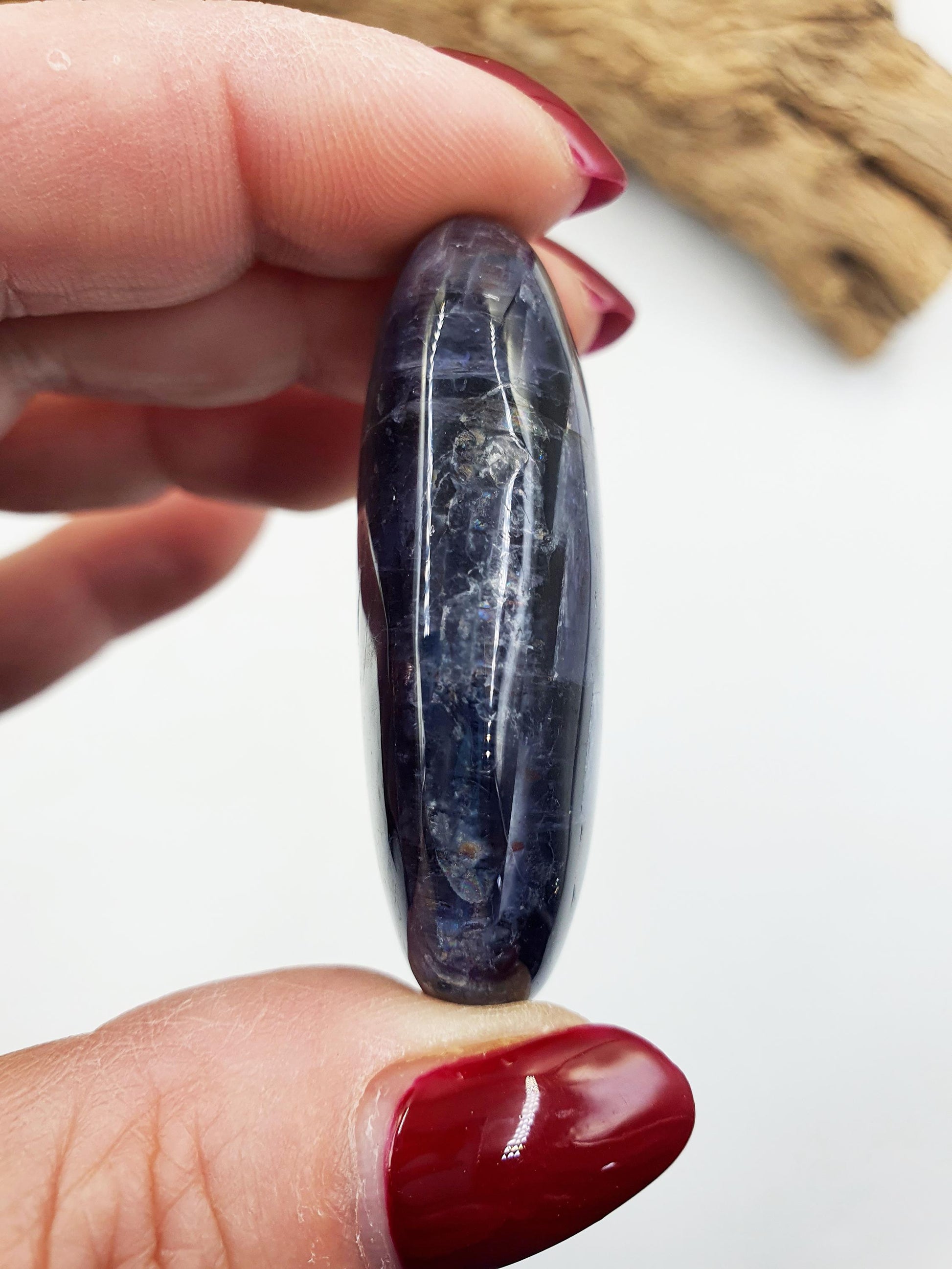 Stunning Flashy Sparkly Iolite Palm / Iolite Palm Stone / Rare Crystal Palm / Meditation Palm / Collectors Palm - 40g