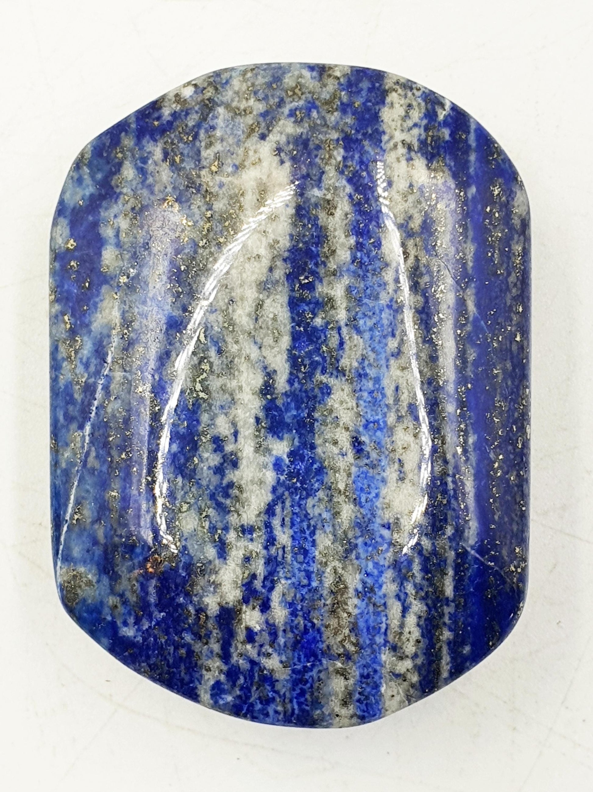 Beautiful Lapis Lazuli Palm / Lapis Lazuli Palmstone / Pocket Crystal / Meditation Palm / Lapis Reki Crystal Palm - 95g