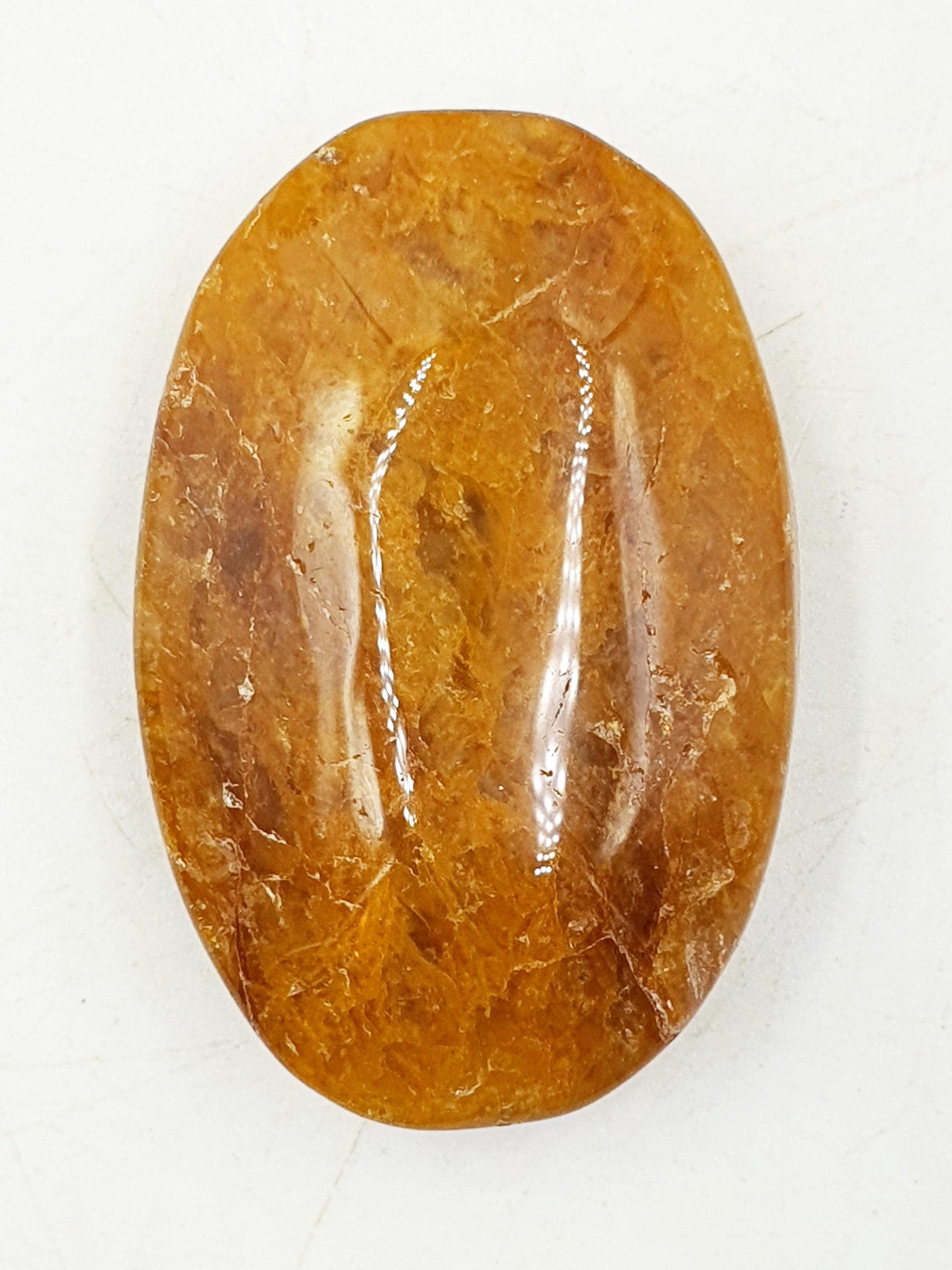 Beautiful Golden Healer Palm / Golden Healer Palm Stone / Hematoid Palm / Reiki Crystal Palm / Meditation Palm - 50g