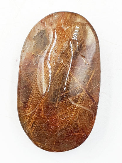 Rutilated Quartz Palmstone / Rutile Quartz Palm / Rutilated Quartz Pocket Stone / Rutile Pendant Crystal /Meditation Palm - 40g
