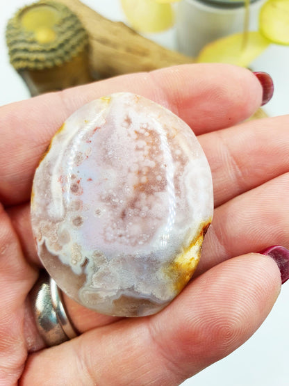 Little Pink Amethyst Palm / Pink Amethyst Palm Stone / Pocket Crystal / Meditation Palm / Reiki Crystal Palm - 25g