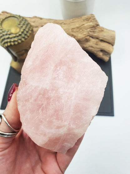 Large Raw Rose Quartz / Rose Quartz Chunk / Raw Rose Quartz / Large Raw Crystal / Home Decor - 965g