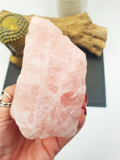Large Raw Rose Quartz / Rose Quartz Chunk / Raw Rose Quartz / Large Raw Crystal / Home Decor - 965g