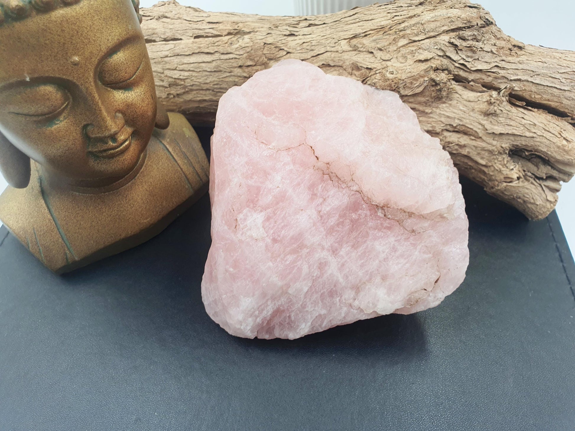 Large Raw Rose Quartz / Rose Quartz Chunk / Raw Rose Quartz / Large Raw Crystal / Home Decor - 965g