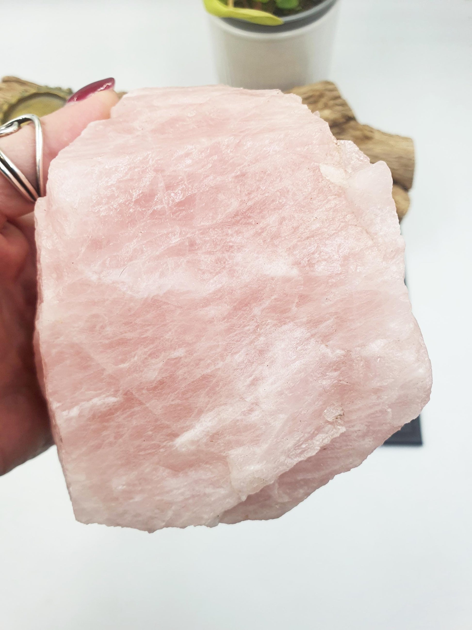 Large Raw Rose Quartz / Rose Quartz Chunk / Raw Rose Quartz / Large Raw Crystal / Home Decor - 965g