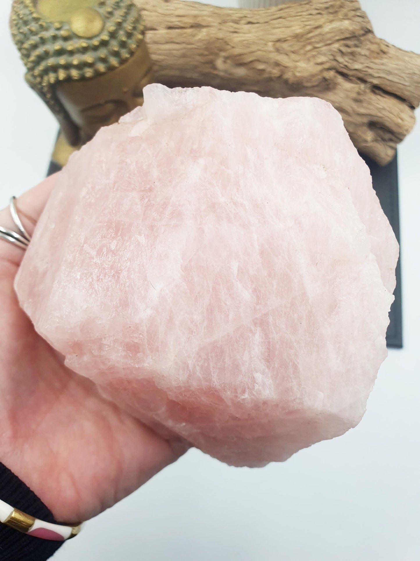 Large Raw Rose Quartz / Rose Quartz Chunk / Raw Rose Quartz / Large Raw Crystal / Home Decor - 965g