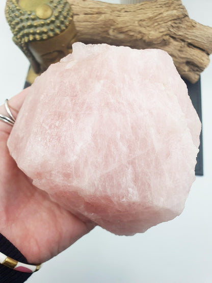 Large Raw Rose Quartz / Rose Quartz Chunk / Raw Rose Quartz / Large Raw Crystal / Home Decor - 965g