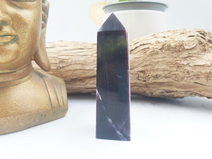 Flashy Purple Mica Point / Purple Mica Tower / Lepidolite Point / Purple Mica Obelisk / Healing Tower - 100g