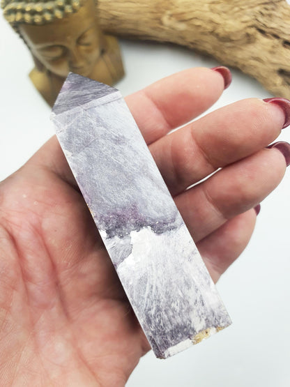 Flashy Purple Mica Point / Purple Mica Tower / Lepidolite Point / Purple Mica Obelisk / Healing Tower - 100g